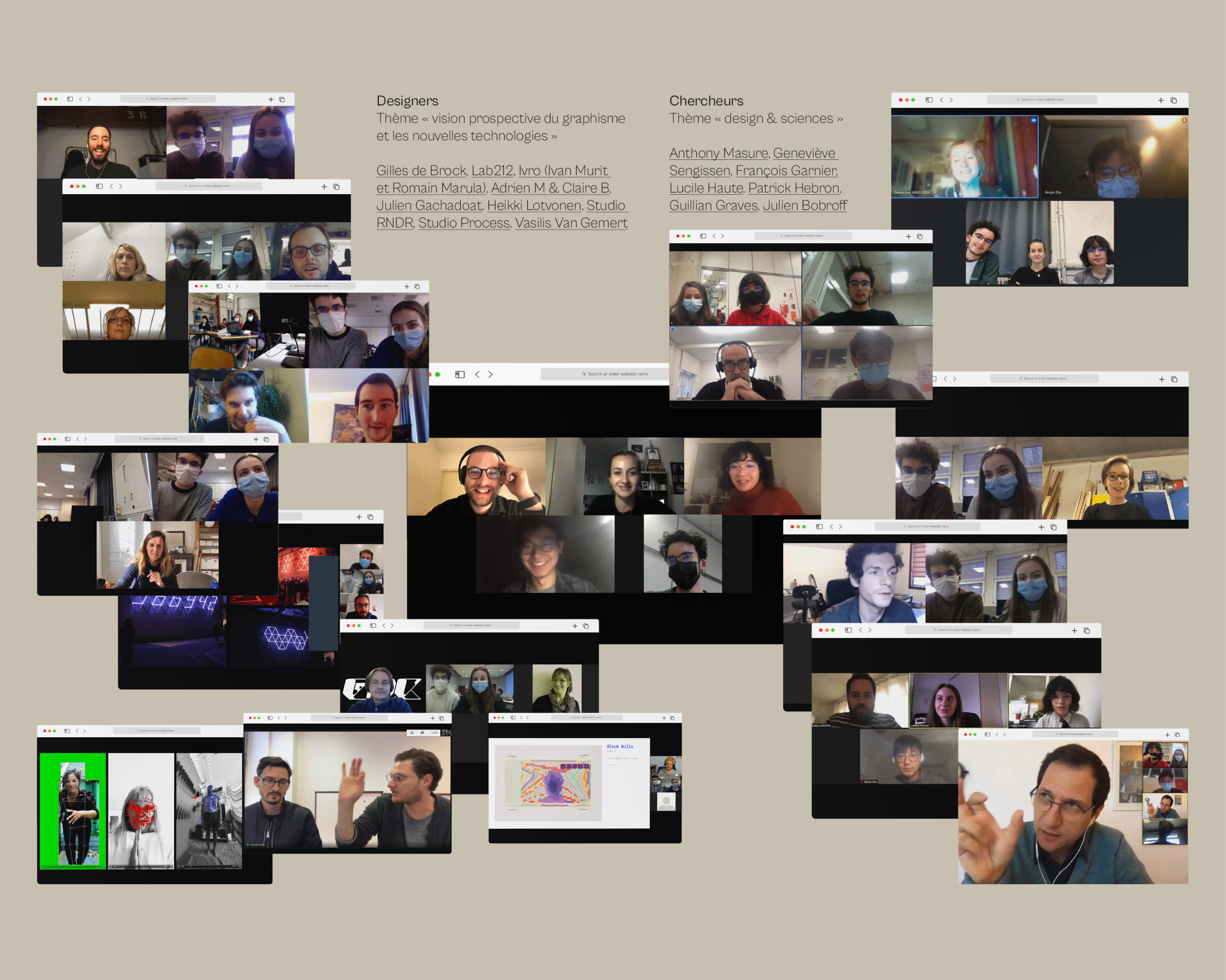 Meetings with designers and researchers